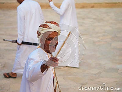Omani traditional dance and music, arabic culture, tradition Editorial Stock Photo