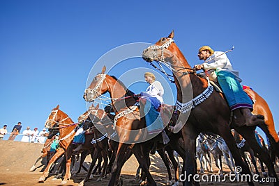 Omani traditional horse show Editorial Stock Photo