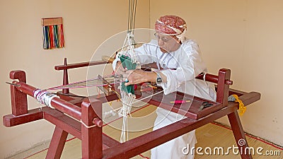 Omani Weaver Editorial Stock Photo
