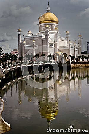 Omar Ali Saifuddin Mosque Editorial Stock Photo