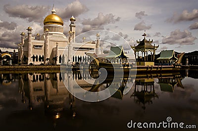 Omar Ali Saifuddin Mosque Editorial Stock Photo