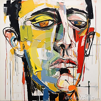 Tom Painting: Abstract Art With Bold And Expressive Portraits Stock Photo