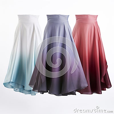 Ombre Colored Dress: Light Maroon And Dark Azure Tones Stock Photo