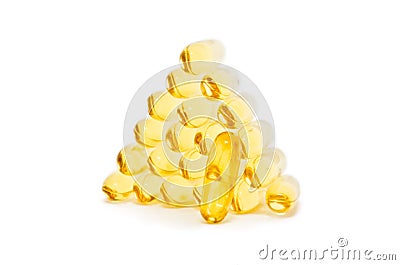 Omega Fish Oil pills Stock Photo