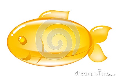 Omega-3 pill Vector Illustration