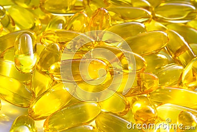 Omega 3 Vitamin Pills Fish Oil Stock Photo