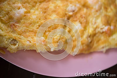 Omelet shrimp Stock Photo