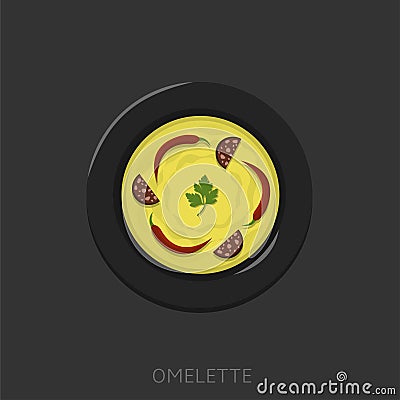 Omelette vector illustration Cartoon Illustration