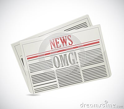 Omg news illustration design Cartoon Illustration