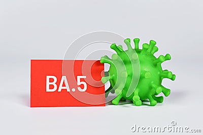 Omicron subvariant BA.5 virus mutation concept Stock Photo