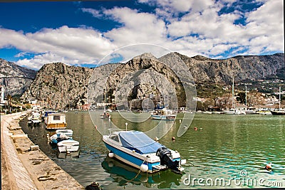 Omis Croatia karst mountains Stock Photo