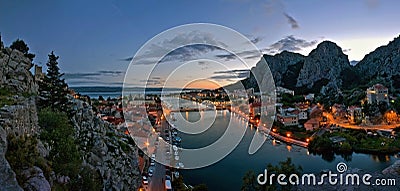 Omis in the twilight 1 Stock Photo