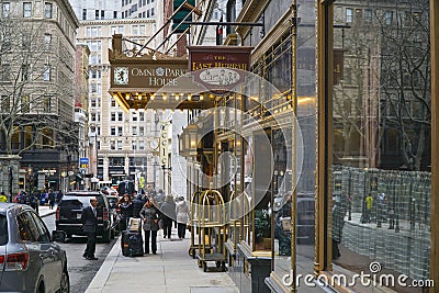 Omni Parker House in Boston - BOSTON , MASSACHUSETTS - APRIL 3, 2017 Editorial Stock Photo