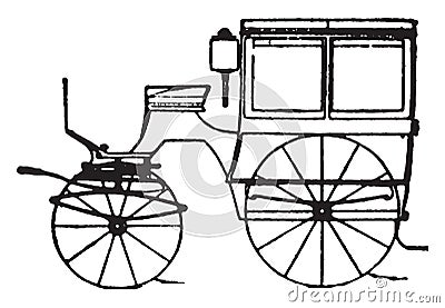 Omnibus or gurney, vintage illustration Vector Illustration