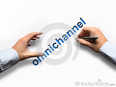 Omnichannel retail concept background Stock Photo