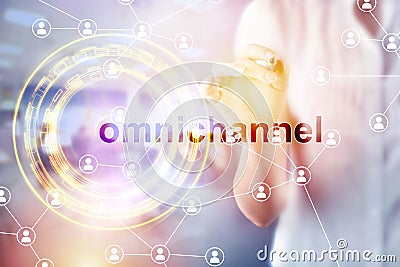 Omnichannel retail concept Stock Photo