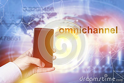 Omnichannel retail concept Stock Photo
