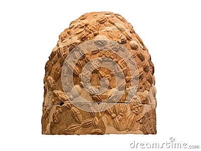 The Omphalos stone from Delphi, Greece, isolated Stock Photo