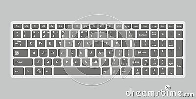 Ð¡omputer keyboard. vector illustration Vector Illustration