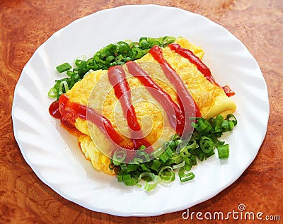 Omurice Stock Photo