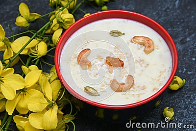 Vishu festival sweet food Palada payasam, Kerala Stock Photo