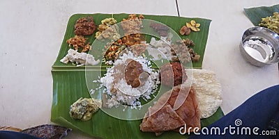 Onam Plate South Indian food photo related to Industry of food and beverage Stock Photo