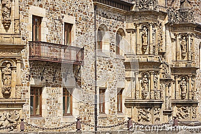Onati university facade. Reinassence plateresque period. Euskadi, Spain Stock Photo