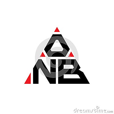 ONC triangle letter logo design with triangle shape. ONC triangle logo design monogram. ONC triangle vector logo template with red Vector Illustration