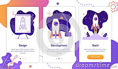 Onboarding app screens Vector Illustration