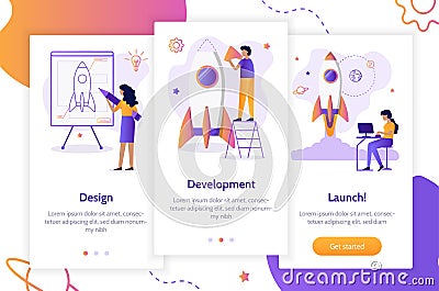 Onboarding app screens Vector Illustration