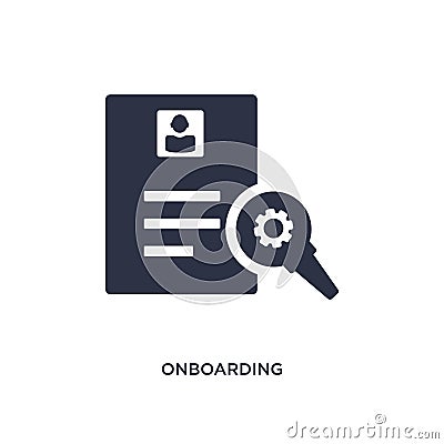 onboarding icon on white background. Simple element illustration from human resources concept Vector Illustration