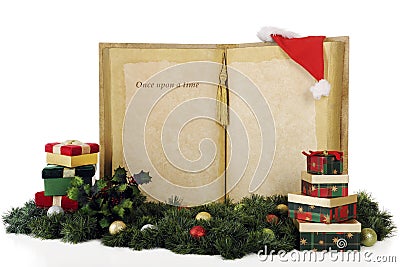 Once Upon a Christmas Gift Stock Photo