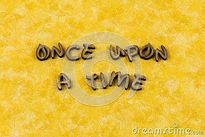 Once upon time children read storytelling tell story child word Stock Photo