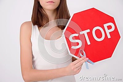 Oncological disease breast prostate healthcare concept Stock Photo