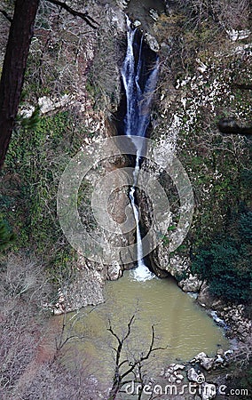 One of Agura's waterfalls near Sochi Stock Photo