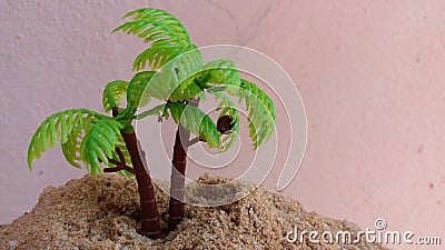 One Alone in the vast desert lonely alone. Stock Photo