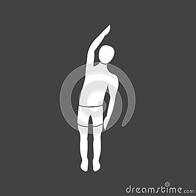 One Arm Bend Left Vector Illustration