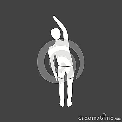 One Arm Bend Right Vector Illustration