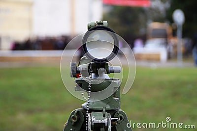 One artillery sighting device Stock Photo