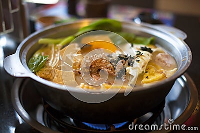 One of asia all kinds of hot pot Stock Photo