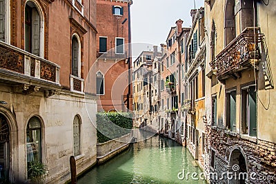 One of the beautiful canals in Venice Stock Photo