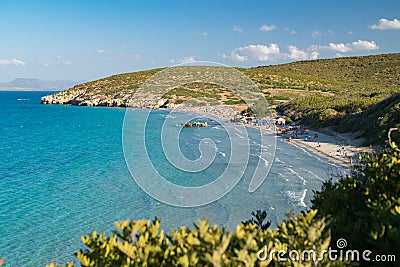 Beautiful pristine beaches of San Pietro Island, Sardinia, Italy Stock Photo
