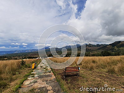 One of beautiful views at kawah wurung, bondowoso, indonesia Stock Photo