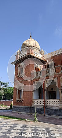 Dome of The Gandhi Hall Palace of Indore, India. Stock Photo