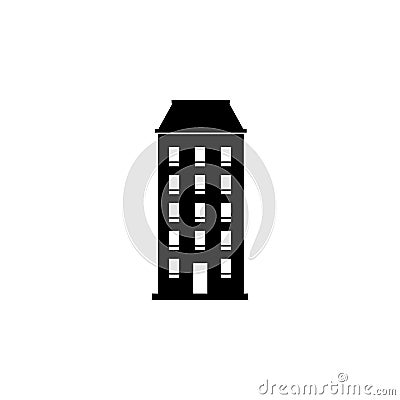 One-block building icon. Element of travel icon for mobile concept and web apps. Thin line one-block building icon can Vector Illustration