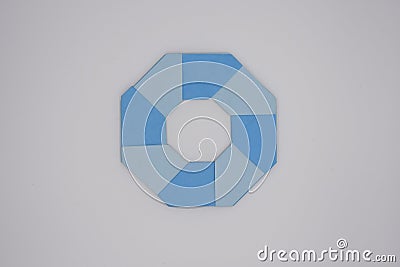 8 pointed ninja star paper fold Stock Photo