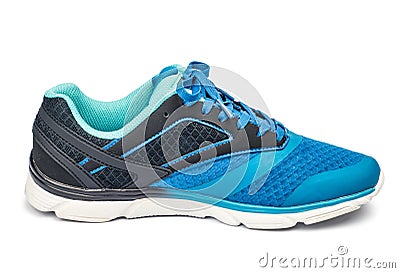 One blue tennis shoe Stock Photo