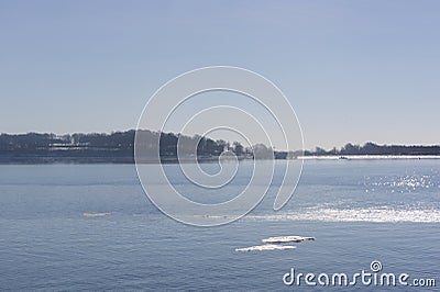 Thompson Island as seen from near Pleasant Bay Stock Photo