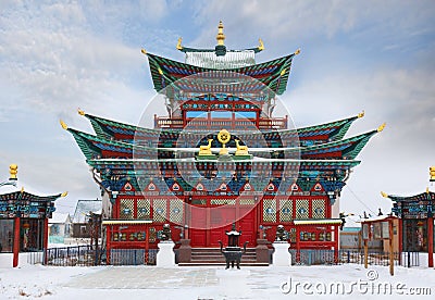 One of the Buddhist temples in Buryatia, Russia Stock Photo