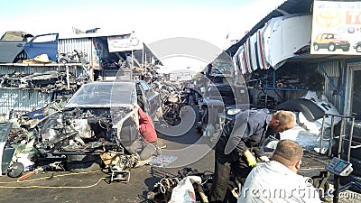 One of the car markets in Tbilisi, Georgia. Editorial Stock Photo